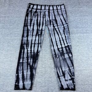 Bebe‎ Black Gray Tie Dye Seamless Leggings Athleisure Yoga Pants Small